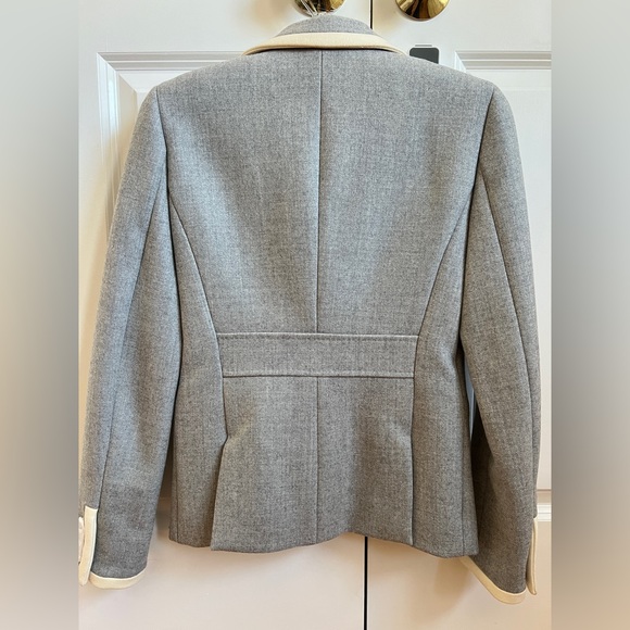 J. Crew Lexington Wool Blazer Classic Sz 0 gray with white tipped - Picture 2 of 8